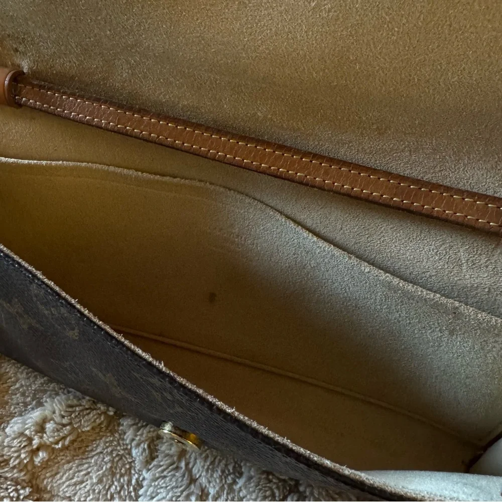 Louis Vuitton Twin GM Monogram Crossbody Vintage Long Flap Pochette Authentic - Picture 4 of 16